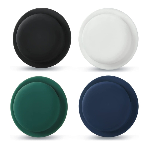 SAHARACASE  - Stickon Silicone Case for Apple Airtag (4-Pack) - Black/white/blue/green I love these, they are wonderful I can stick them on anything