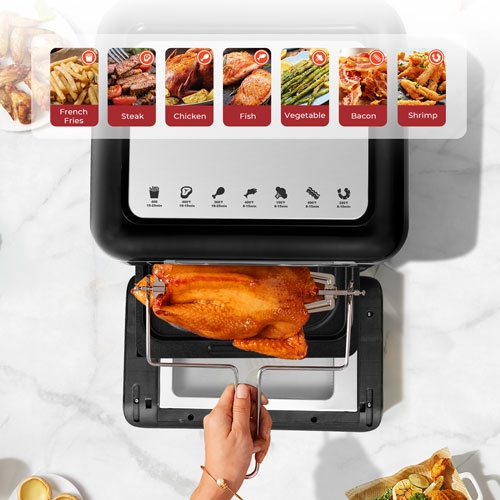 Open Box - Ultima Cosa Digital Air Fryer Oven - 10L/10.6QT - Black Stainless Steel