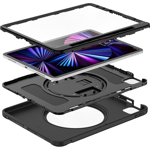 SaharaCase - PROTECTION Hand Strap Series Case for Apple iPad Air 10.9" - Black