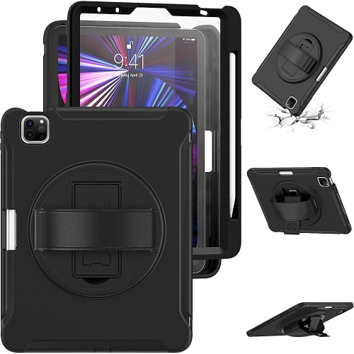 SaharaCase - PROTECTION Hand Strap Series Case for Apple iPad Air 10.9" - Black