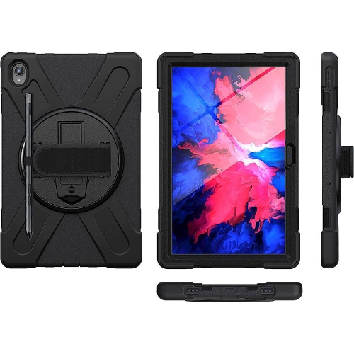 SaharaCase - Protection Hand Strap Series Case for Lenovo Tab P11 - Black