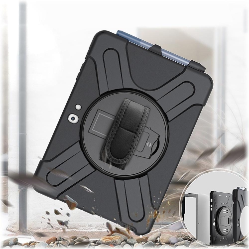 SaharaCase - PROTECTION Hand Strap Series Case for Microsoft Surface Go 3 - Black