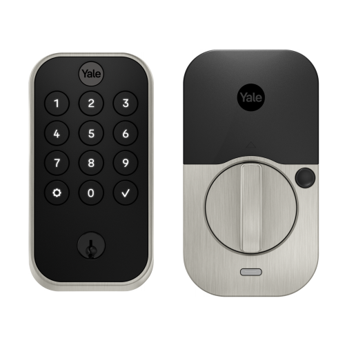 Serrure avec pavé numérique Bluetooth assure Lock 2 de Yale en nickel satiné