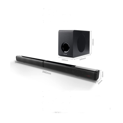 RCA – barre de son de 37 po RTS7116S avec haut-parleur d’extrêmes graves avec fil et connectivité Bluetooth