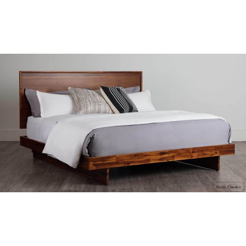 Rustic Classics Jasper Reclaimed Wood Platform Bed in Brown