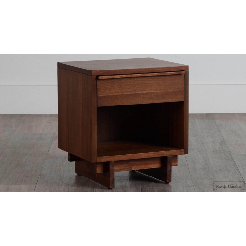 Rustic Classics Jasper Reclaimed Wood 1 Drawer Nightstand in Brown