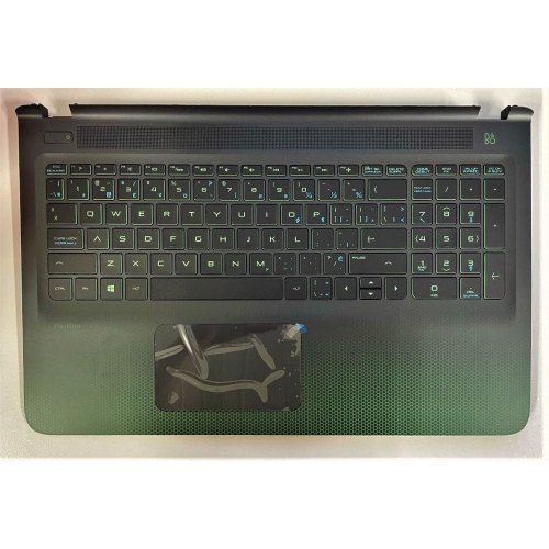 HP  New Pavilion 15-Ak 15T-Ak Ca Canadian Bilingual Backlit Keyboard Palmrest 832805-Db1 In Green