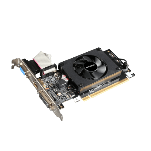GIGABYTE  Geforce Gt 710 2GB Ddr3 954Mhz Graphics Card (Gv-N710D3-2Gl Rev2.0) In Black