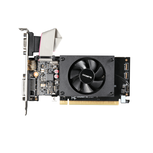 Carte graphique GeForce GT 710 2 Go DDR3 954 MHz Gigabyte noire