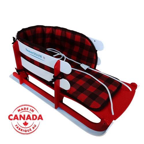 Snow Sled For Toddlers - Red, with Seat Belt