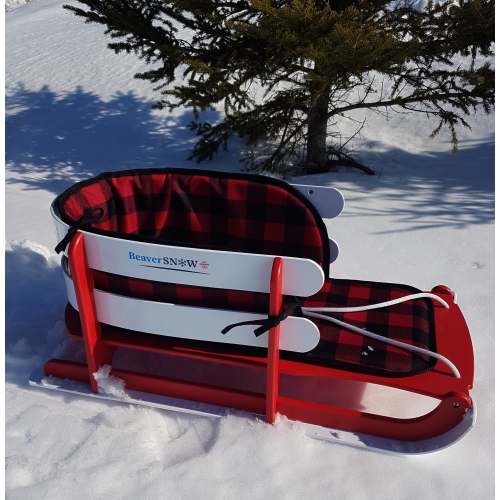 Snow Sled For Toddlers - Red, with Seat Belt