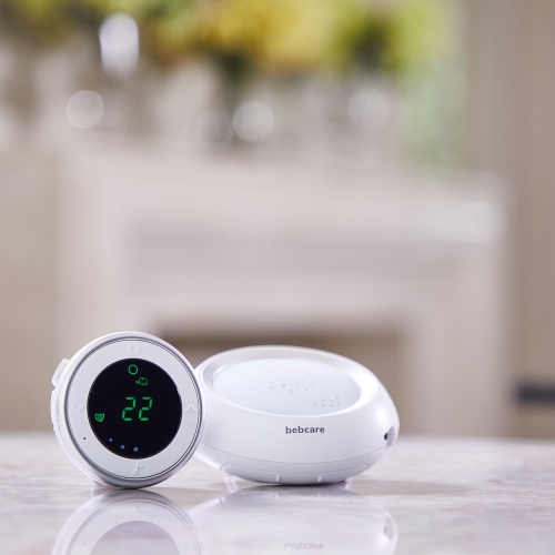 Bebcare Hear - Audio Baby Monitor avec technologie de sécurité à ultra-faible rayonnement, capteur de respiration, veilleuse et silencieux de bruit