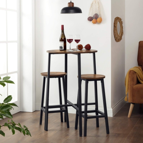 Bar Stools, Set of 2 Bar Chairs, Steel Frame,for Kitchen Dining, Industrial Design