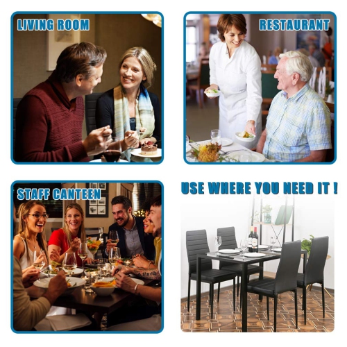 4 Table with Chairs Dining Table Set for Small Spaces