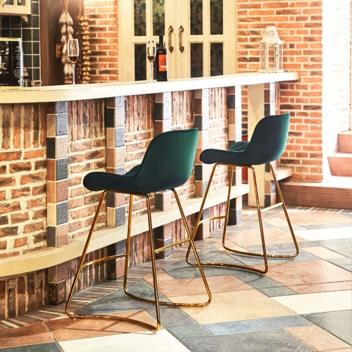 Furniture One Bar Stools Set of 2 Green