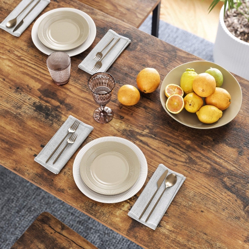 Furniture One Table Set with Bar Chairs Rustic Brown