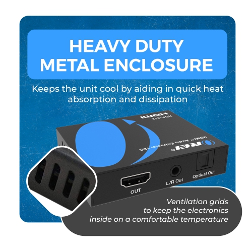 HDMI Audio Extractor Converter - SPDIF + 3.5mm Output