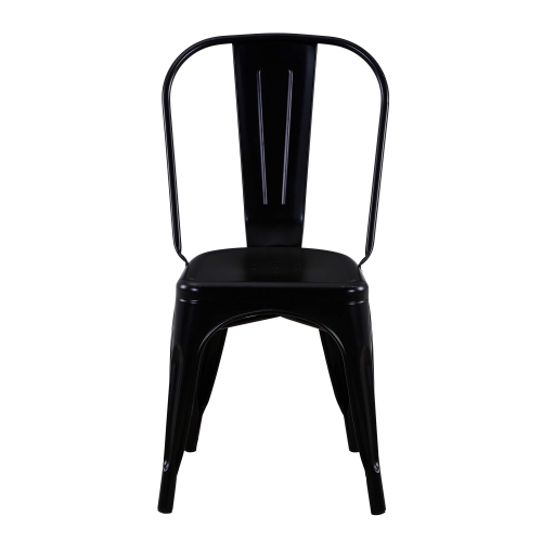 Furniture One Metal 18 Inch Height Dining Chairs Set of 4 Black