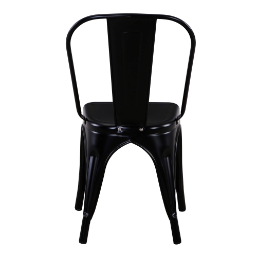 Furniture One Metal 18 Inch Height Dining Chairs Set of 4 Black
