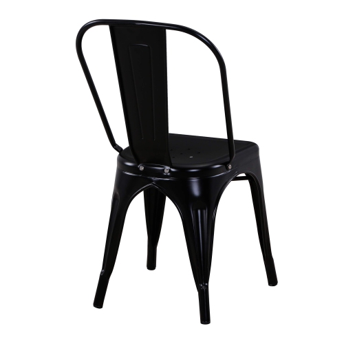 Furniture One Metal 18 Inch Height Dining Chairs Set of 4 Black