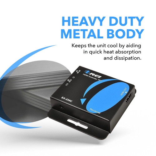 4K HDMI Extender Over CAT6/7 RJ45 4K@30Hz Upto 130 Ft & 1080p Upto 230 Ft