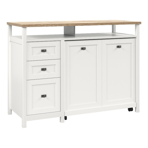 SAUDER  Cottage Road Engineered Wood Credenza Desk In White Finish