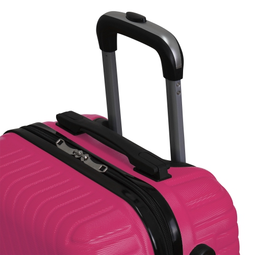 NICCI 3 Piece Luggage Set Lattitude Collection - Fuchsia
