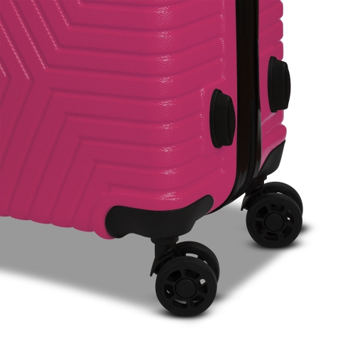NICCI 3 Piece Luggage Set Lattitude Collection - Fuchsia