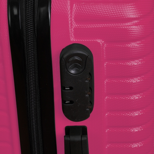 NICCI 3 Piece Luggage Set Lattitude Collection - Fuchsia