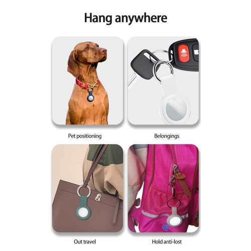 [Paquet de 2] Étui pour AirTag avec porte-clés, couvercle protecteur pour porte-étiquette pneumatique avec accessoire de résistance aux égratignures