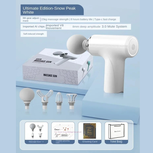 Massage Gun 4 Heads LCD Percussion Massager Muscle Pain Relief Relaxing Therapy Handheld Deep Tissue 32 speed