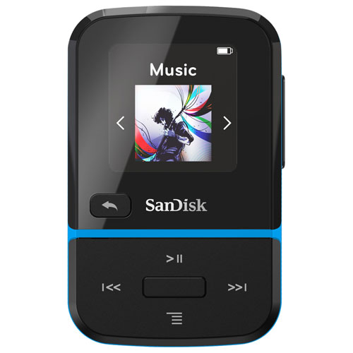 Lecteur MP3 de 32 Go Clip Sport Go de SanDisk - Bleu