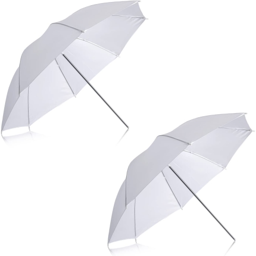 ® 2 Pack 33"/84cm White Translucent Soft Umbrella for Photo and Video Studio Shooting