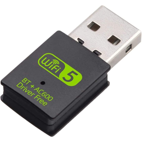 Adaptateur USB Wi-Fi Bluetooth, clé Wi-Fi bibande 2,4 GHz/5 GHz 600 mb/s, récepteur  réseau externe pour