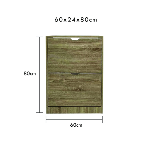 Jessar - 2 Tier Shoe Storage Cabinet, From the Baron Collection, Brown