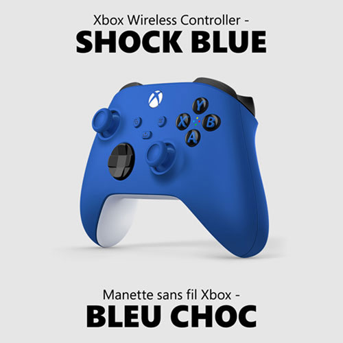 Manette sans fil Xbox pour Xbox Series X|S/Xbox One/Windows - Bleu choc