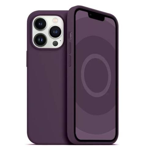 CC  Topsave Magnetic Case Compatible With Mag-Safe, Liquid Silicone Rubber Bumper Case With Soft Microfiber Case for Iphone 14 Pro 6.1", Dark