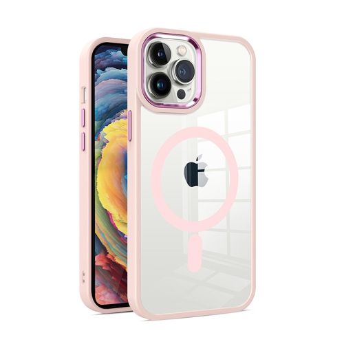 TopSave Magnetic Case, Compatible with MagSafe, Full Body Shockproof, Metal Lens Frame, Anti-Scratch Slim Protective Case For iPhone 14 6.1", Pink