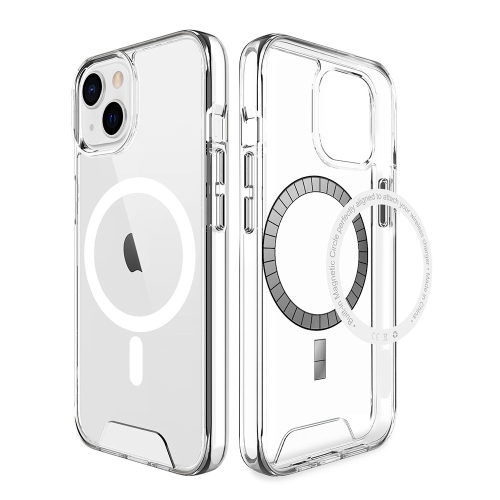 TopSave Silver Key Magnetic Case for iPhone 14 Plus 6.7" Compatible with MagSafe Wireless Charging, Shockproof Bumper, Anti-Scratch Armor Case