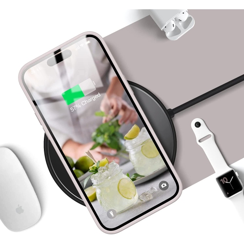 TopSave Magnetic Case Compatible with Mag-Safe, Liquid Silicone Rubber Bumper Case with Soft Microfiber Case For iPhone 14 Pro Max 6.7", Pink