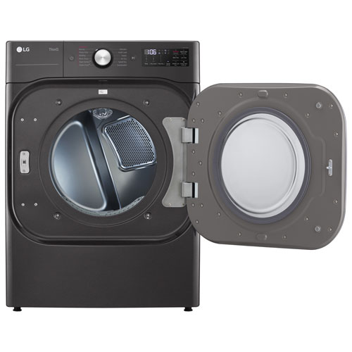Sécheuse électrique à vapeur de 9,0 pi³ de LG - Acier noir
