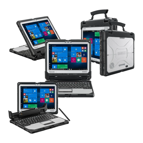 Panasonic Toughbook CF-33 12" QHD Touchscreen 2-in-1 Laptop - Core i5-6300U - 16GB - 256GB SSD - Windows 10 Pro - Black/Silver by PANASONIC - Refurbished condition - Image 2