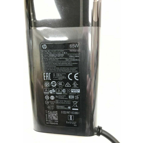 Genuine HP 65W Blue Tip Ac Adapter for EliteBook and Envy Series - Model TPN-LA14 TPN-AA04
