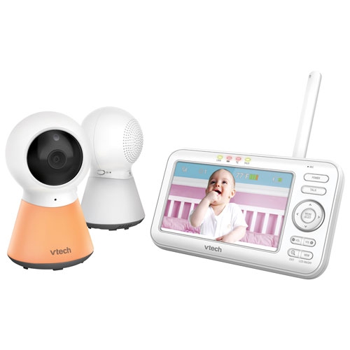 Refurbished - VTech 5" Video Baby Monitor with 2 Cameras, Night Light, Night Vison & Two-Way Audio (VM5254-2)