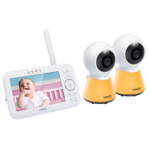 Refurbished - VTech 5" Video Baby Monitor with 2 Cameras, Night Light, Night Vison & Two-Way Audio (VM5254-2)