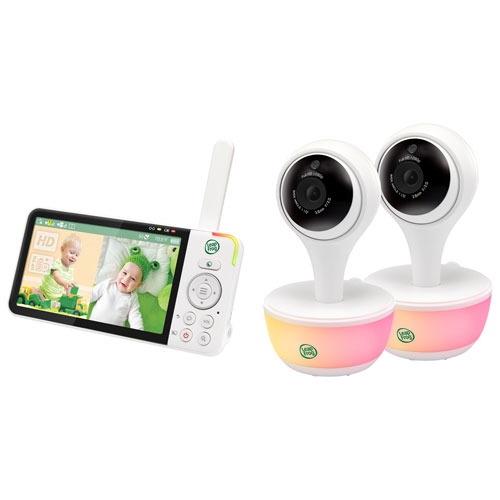 Refurbished - LeapFrog 5" Video Wi-Fi Baby Monitor with 2 Cameras, Night Vision, Zoom & 2-Way Audio (LF815-2HD)