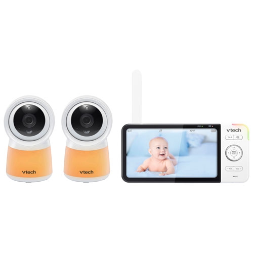 Open Box - VTech 5" Video Baby Monitor with 2 Cameras, Night Light, Night Vison & Two-Way Audio