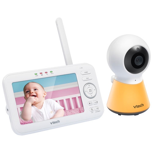 Remis à neuf - Moniteur vidéo pour bébé VTech 5" avec lumière de nuit, vision de nuit et audio bidirectionnel (VM5254)