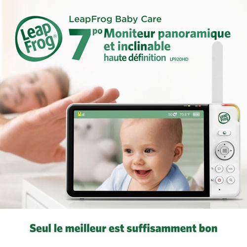 Refurbished - LeapFrog 7" Video Baby Monitor w/ Colour Night Vision, Zoom/Pan/Tilt, & 2-Way Audio (LF920HD)