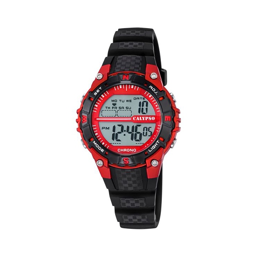 CALYPSO BY FESTINA  K5684 - 38MM Kids Digital Sports Watch, Silicone Strap, Chronograph, Dual Time, Timer, Backlight, Day And Date Calendar